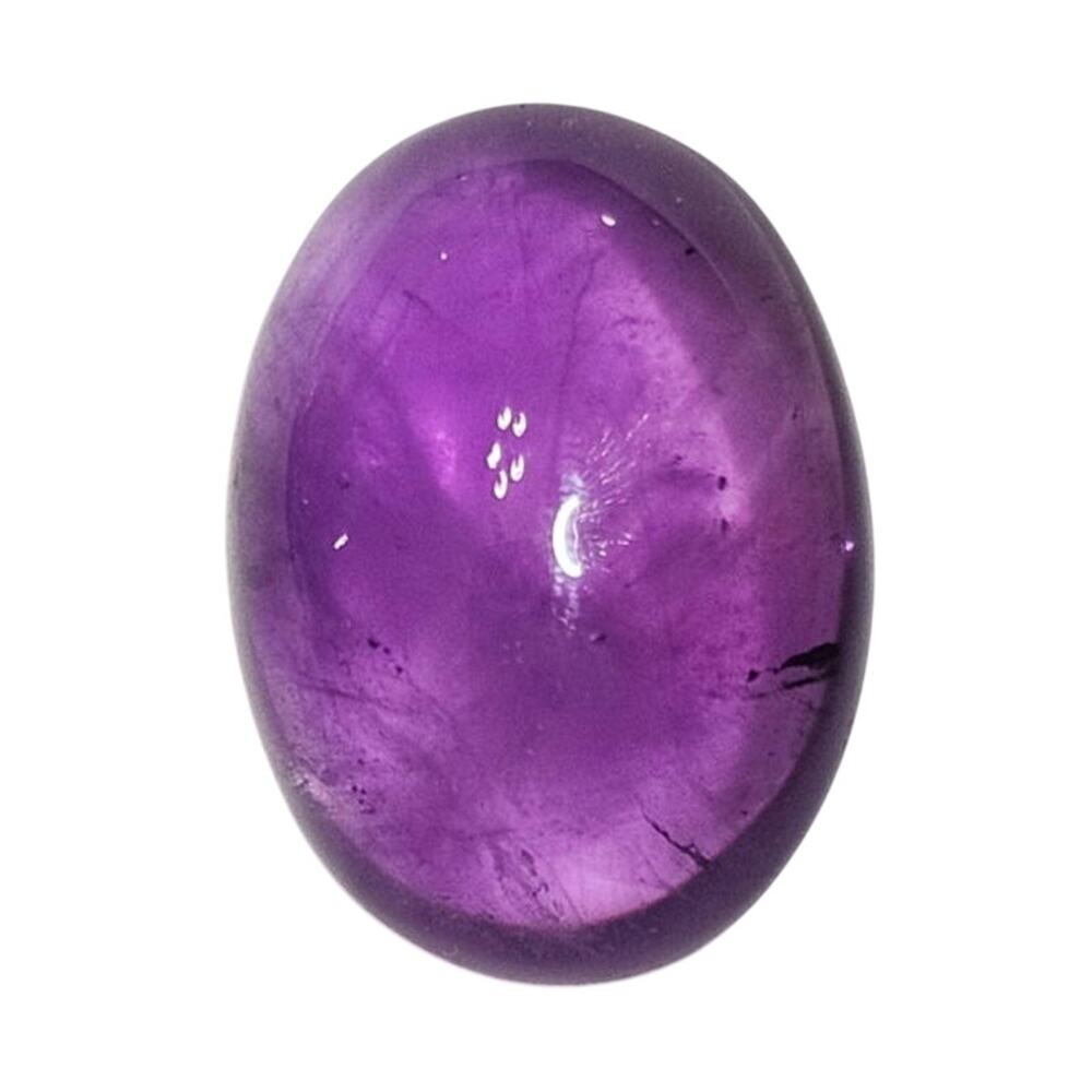 Natural Purple Amethyst Oval Cabochon 22.15 CT Translucent Loose Gemstone